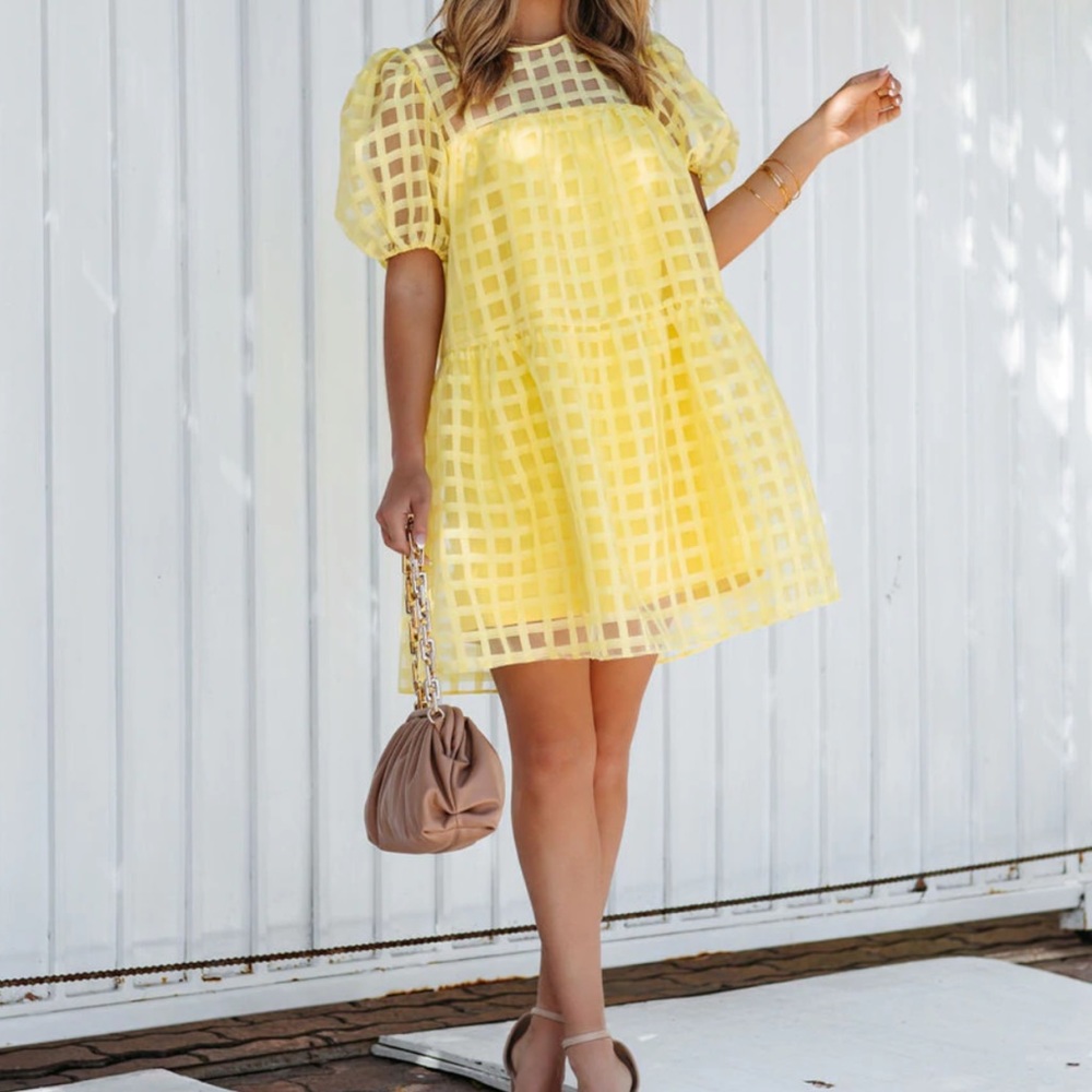 Yellow Babydoll Dress